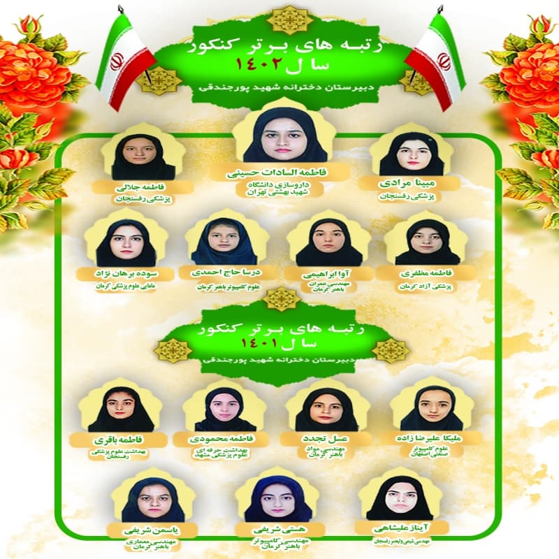 رتبه های برتر سال 1402